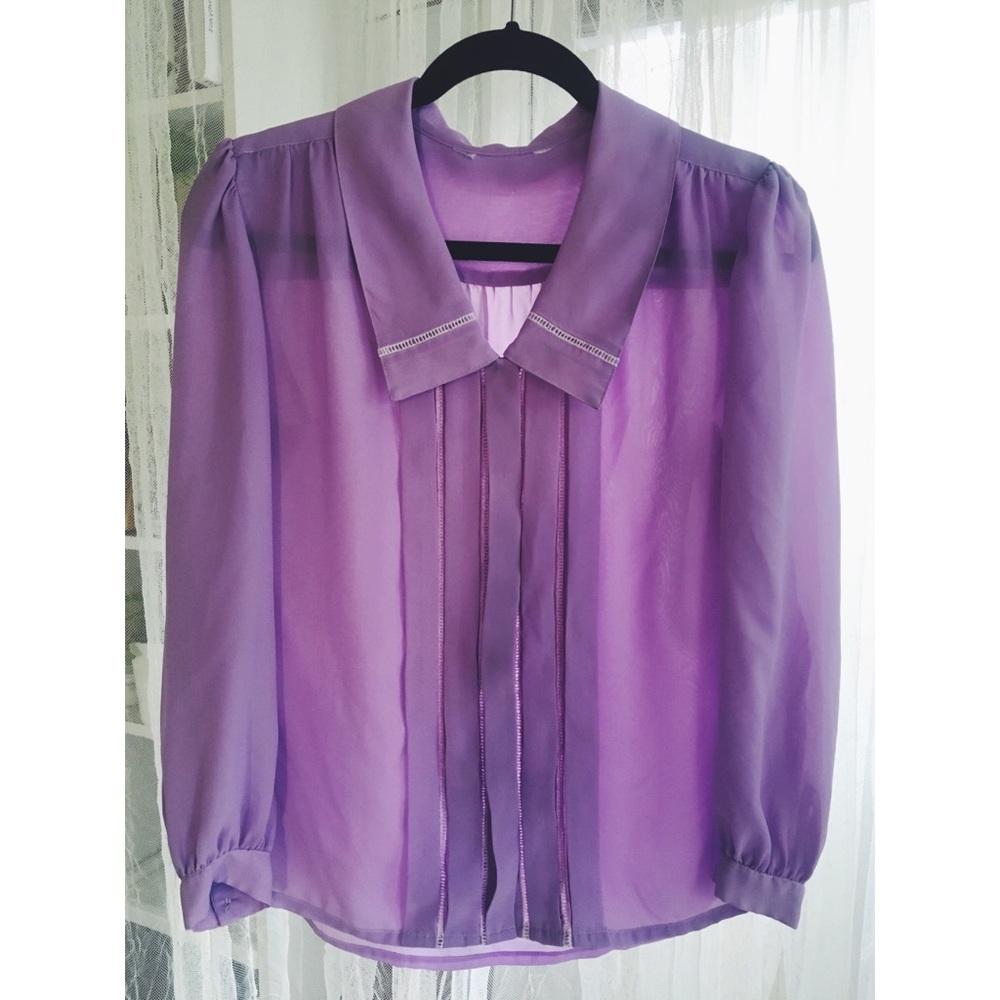 lilac silk blouse